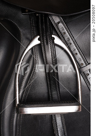 stirrup at dressage saddle. close up 20508097