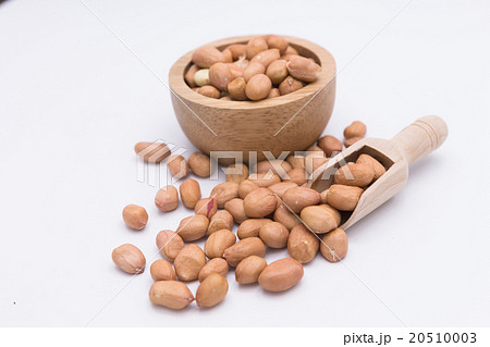 Peanut in Gunny Bag on white background 20510003