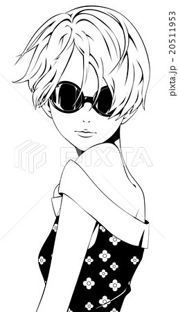 Shortcut Women Fashion Sunglasses Stock Illustration