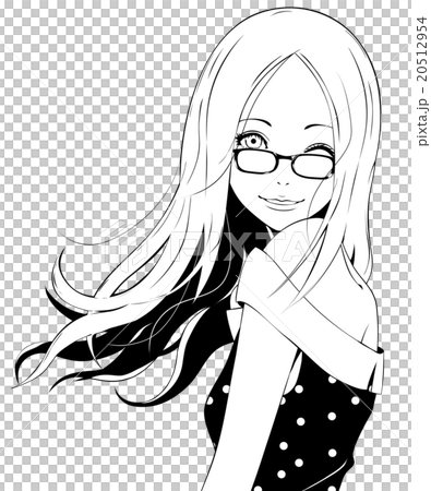ロングヘアの女性 / ファッション / 眼鏡 ロングヘアの女性 / ファッション / 眼鏡 20512954