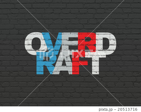 Business concept: Overdraft on wall background 20513716