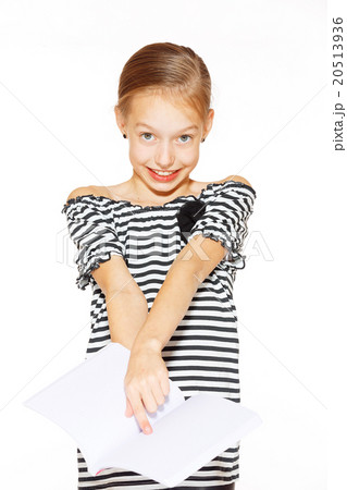 Beautiful girl with copybook Beautiful girl with copybook 20513936