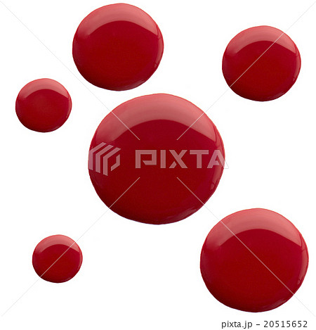 Red color abstract shape nail varnish 20515652