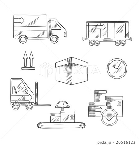 Delivery, shipping and logistics icons 20516123