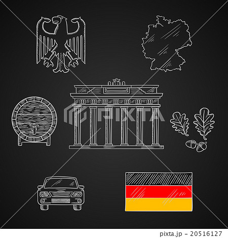Germany national and travel icons 20516127