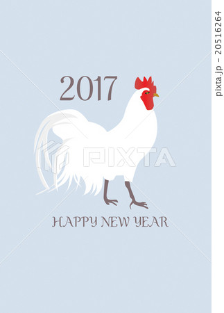 17 にわとり年賀状のイラスト素材