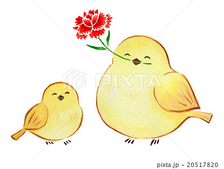 母の日と鳥のイラスト素材 5170 母の日と鳥のイラスト素材 5170