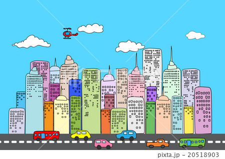 city skyscraper colorful hand draw stlye city skyscraper colorful hand draw stlye 20518903