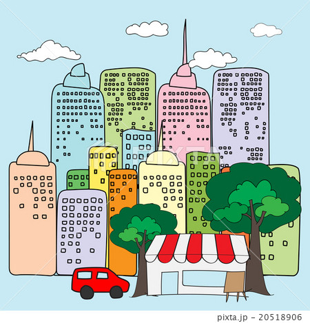 city skyscraper colorful hand draw stlye city skyscraper colorful hand draw stlye 20518906