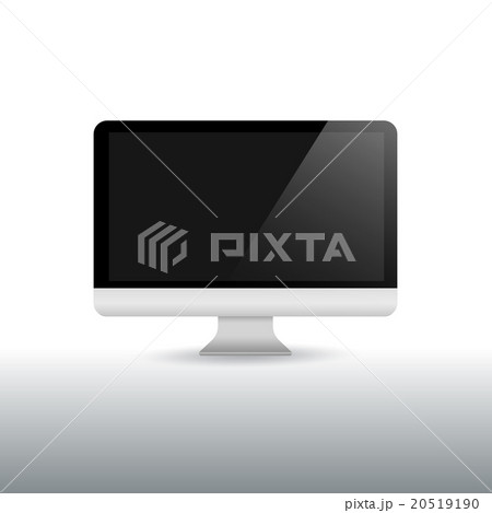 modern desktop computer wide screen display vector 20519190