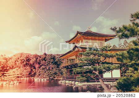 Kinkakuji Temple " The Golden Pavilion" in Kyoto, Japan ( Filter 20520862