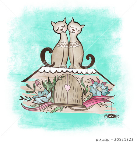 Vintage Cats in Love  20521323