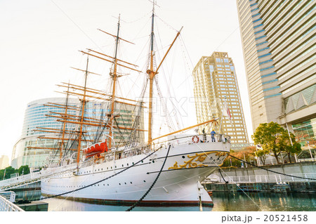 YOKOHAMA, JAPAN - November 24: Nippon Maru in Yokohama, Japan on YOKOHAMA, JAPAN - November 24: Nippon Maru in Yokohama, Japan on 20521458