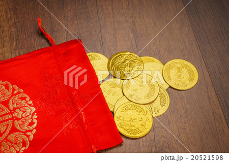 Chinese New Year decoration on wood wall 20521598