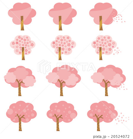 シンプルな桜の木のイラスト素材