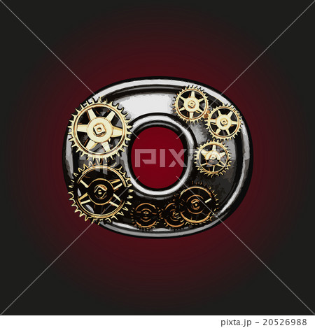 0 vector letter with gears 0 vector letter with gears 20526988