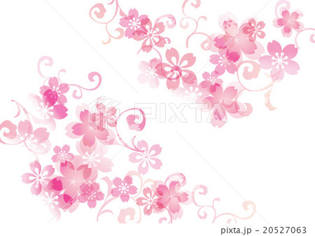 日本 華やか 桜 シンプルのイラスト素材