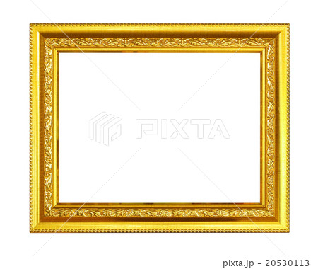 Gold frame Isolated on white 20530113