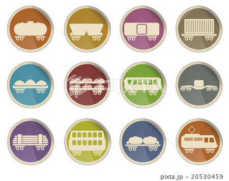rail-freight traffic icons 20530459
