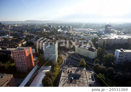 Highly detailed aerial city view with crossroads 20531369