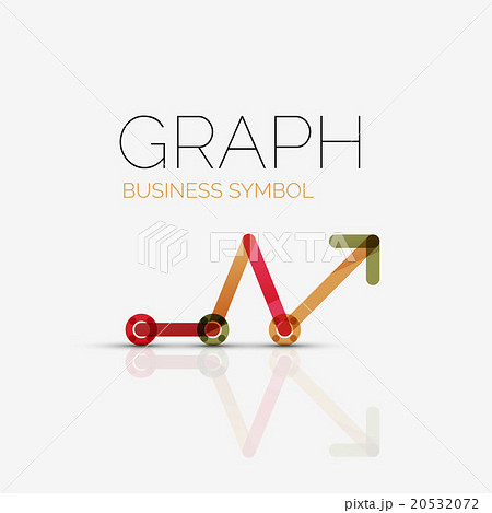 Abstract logo idea, linear chart or graph 20532072