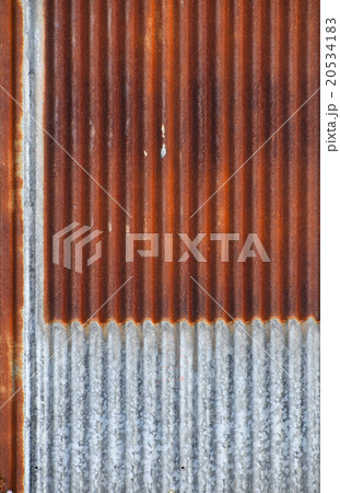 Old bright rust corroded metal goffered surface Old bright rust corroded metal goffered surface 20534183