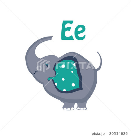 Elephant. Funny Alphabet, Animal Vector 20534626