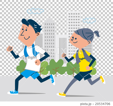 A couple jogging in Bill Street 20534706