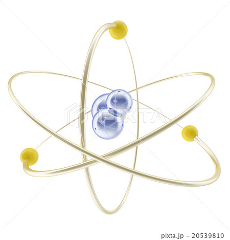Realistic metal atom isolated on white background. 20539810