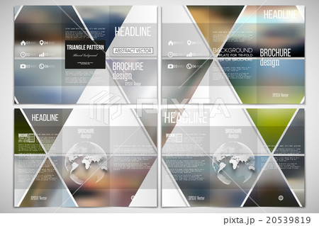 Tri-fold brochure design template on both sides Tri-fold brochure design template on both sides 20539819