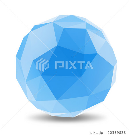 Abstract blue sphere polygon. Concept Icon. 20539828