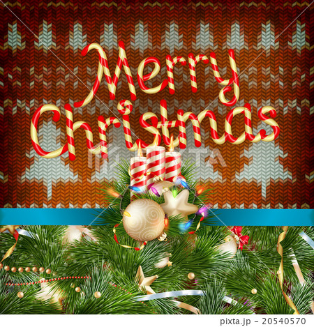 Knitted Christmas background. EPS 10 20540570