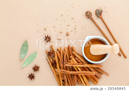 Composition of cinnamon stick and cinnamon powder. Composition of cinnamon stick and cinnamon powder. 20540845