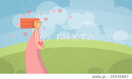 Beautiful Cartoon Pregnant Woman New Life 20540867
