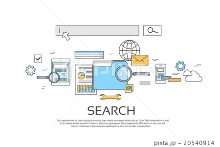 Search Information Online Technology Set Icon Search Information Online Technology Set Icon 20540914