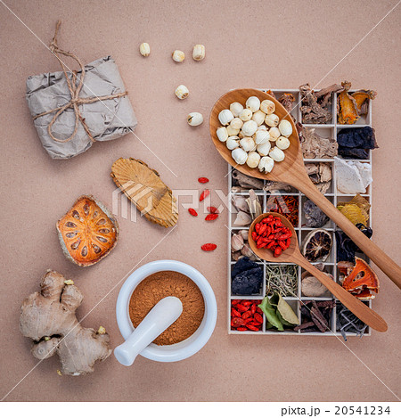 Alternative health care dried  Chinese herbs . 20541234