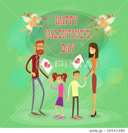 Happy Family, Parents With Two Children Holding Happy Family, Parents With Two Children Holding 20541380