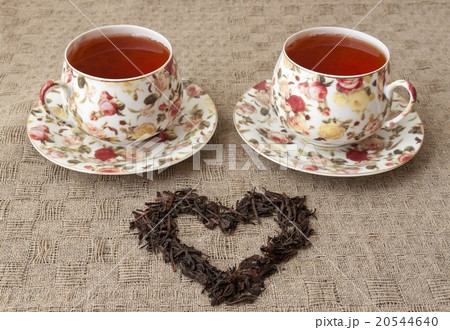 cups of tea with heart made from it 20544640