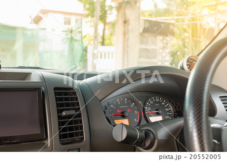Interior car console with vintage tone. 20552005