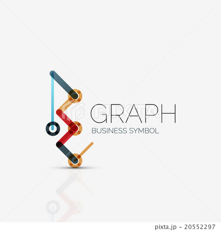 Abstract logo idea, linear chart or graph 20552297