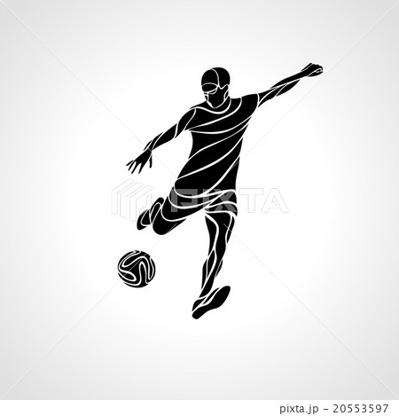 soccer player doing kick ball 12597209 Vector Art at Vecteezy