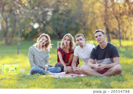young people in autumn park in Europe young people in autumn park in Europe 20554798