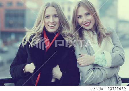 winter shopping trip two girlfriends winter shopping trip two girlfriends 20555089