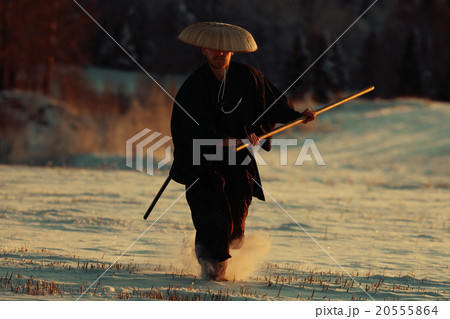 monk warrior snow landscape monk warrior snow landscape 20555864