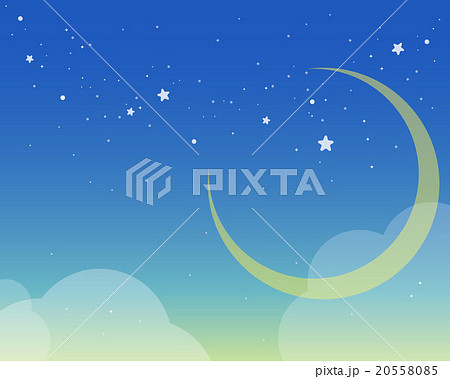 星が綺麗な夜空のイラスト素材 20558085 Pixta