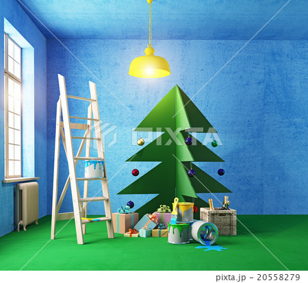plywood Christmas tree interior 20558279