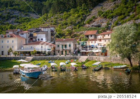 Rijeka Crnojevica old town embankment and river 20558524
