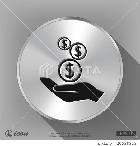 Pictograph of money in hand 20558525
