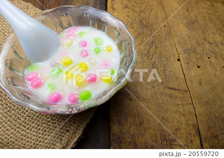 thai sweetmeat with colorful ball 20559720
