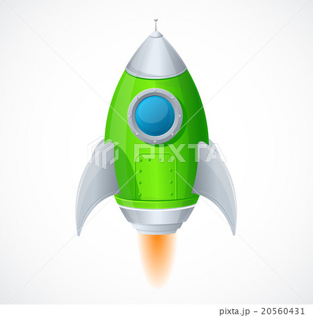 Comic cartoon rocket space ship 20560431